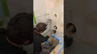 Tiling Around Shower Valves - #shorts #homerepairtutor