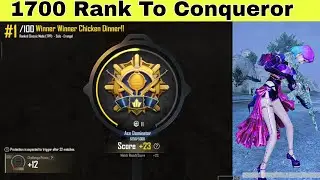 Bgmi Solo Conqueror Rank push 1700 Today | Ace Dominator but top leaderboard Conqueror lobby