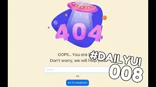 [Design] 404 Page [DailyUI008] - Figma - Short Version