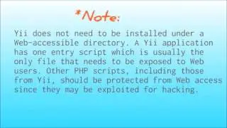 Yii framework Video Tutorial - Part 1