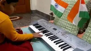 Sare Jahan Se Acha patriotic song played on piano by Abhiraj