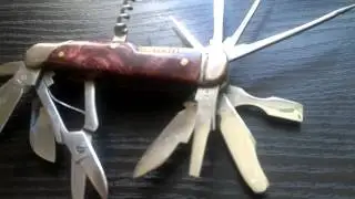 RRR folder 14th-blades pocket knife  USSR складной многопредметник СССР. 2015 08 25 44571