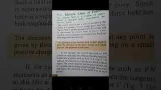 PHYSICS : ELECTRIC FIELD
