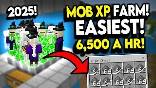 EASY MOB XP Farm in Minecraft Bedrock 1.21+ 6,500 In 5 Minutes!