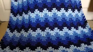 Spiked Ombre Granny Chevron Afghan/Easy and Beautiful Crochet Baby Afghan/Easy Crochet Baby Blanket