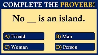 English Proverbs Quiz | Can You Score 25/25? | Improve Your English Today