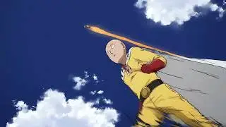 Saitama vs Genos 4K One Punch Man S1 EP5 waifu2x 3840x2160 Anime 4K  #anime #4k #onepunchman