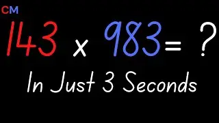Multiply any number by 143 (FAST) | Math Trick