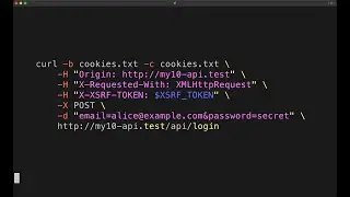 Laravel 10 API : Part 9. Using cURL to Login with Sanctum stateful