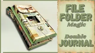 FILE FOLDER MAGIC - CREATING A DOUBLE JOURNAL WITH LARGE COMPARTMENTS - FULL TUTORIAL #papercraft