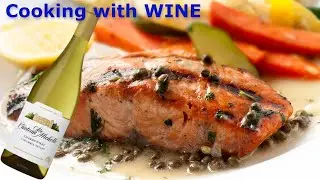 Sockeye Salmon  with Caper Butter Wine Sauce