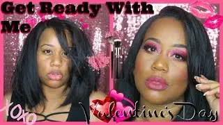 Get Ready With Me Valentine's Day ( Nails, Makeup & Hair )