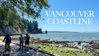 Scenic Ride Around Vancouver Coastline on a Bike | 4K