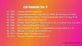Mizo GK...mizo kum pawimawh te, leh pawimawh dangte