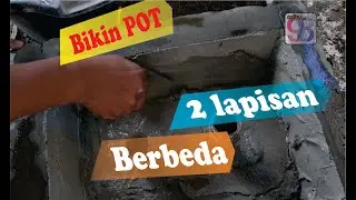 cara membuat pot persegi panjang