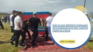 Xocalıda Birinci Qarabağ müharibəsinin beş şəhidi dəfn olunub