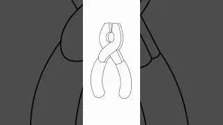 How to draw pliers step by step