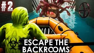 ➥Приключения на надувной лодке в Escape The Backrooms! Серия 2