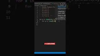 Learn Coding || Python Programing Pattern Tutorial || Python Basic #coding #viral #short #trending