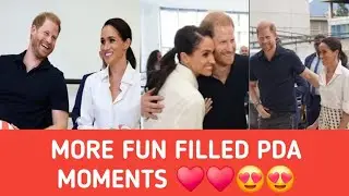 SEE MEGHAN LOVINGLY GRAB PRINCE HARRY CHEST/HARRY PLAY SITTING VOLLEYBALL SUPPORT INVICTUS COLOMBIA
