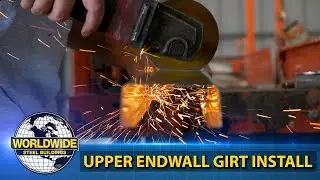 Steel Building Construction - How to Install Upper Endwall Girts - How To DIY Steel Building