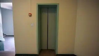 1980s soviet traction elevator with automatic doors @ Liivalaia 24, Tallinn, Estonia
