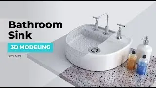 3DS max Bathroom sink