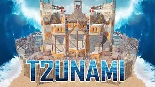 T2UNAMI • Triple Bunker • Open Core • Wide Gap Shell • 6-8 Man Rust Base Design