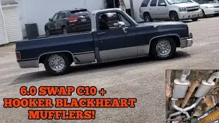 6.0 Swapped C10 Goes To The Exhaust Shop!