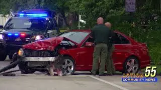 Driver runs from crash leaving passenger behind and hurt, in Tamarac