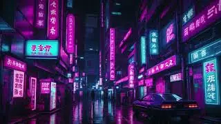 RETROWAVE SYNTHWAVE SCREENSAVER JAPAN STREET NO SOUND 1 HOUR