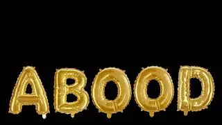 Abood - animation: Personal Name animation, black screen effect, balloon letters