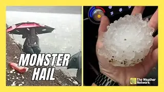 Monster Hailstones Crash Down Onto People Caught Outdoors