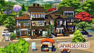 Japanese Street / The Sims 4 Snowy Escape / Speed Build / Японская Улица / Симс 4 Снежные Просторы