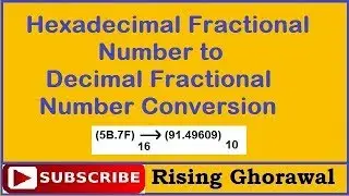 Hexadecimal fractions to decimal | Hexadecimal Fraction to Decimal Fraction Conversion in Hindi