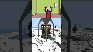 Tower at Different Times (World's Smallest Violin) #Shorts #Minecraft