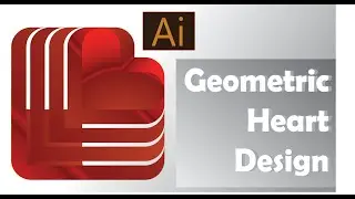 How to Create Geometric Heart Design in Adobe Illustrator | Adobe Illustrator cs6 | Geometric Design