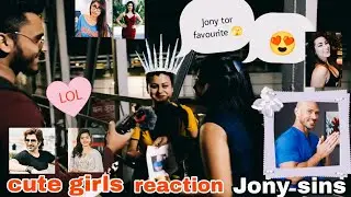 Cute girls superb reaction on porn stars photo🤣।।