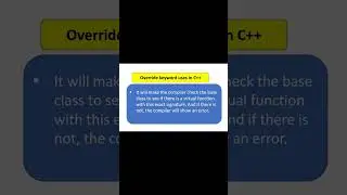 override Keyword In C++