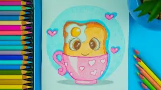 Toast with sweet eyes and a poached egg in a teacup |  Tost sa slatkim očima i jajetom u šolji