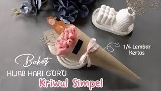 BUKET HIJAB CORN HARI GURU SIMPLE 1/4 LEMBAR KERTAS CELLOPHANE LOW BUDGET