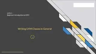 VLSI Verification Courses: Udemy : UVM in Systemverilog: Quick Start for Absolute Beginner : Part 1