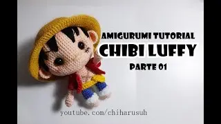 How to Crochet a Chibi Luffy Fan Art (Part 1) with subtitles