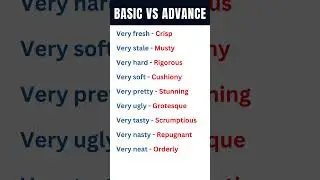 Basic Vs Advance English Words- 14 #howtofluentinenglisheasily #viralvideo  #englishspeakingpractice