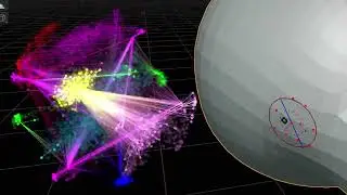 Neural net visualized in blender;