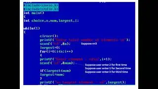 Program to find the Largest number among n input Numbers using infinite while loop