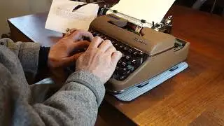 1958 Olympia SM3 typewriter at work