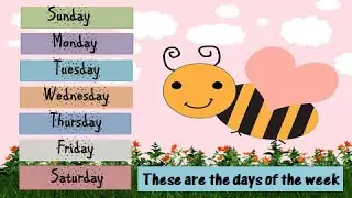 Days of the Week, Sunday Monday Song. 7 Days