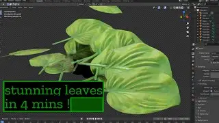easy  leaf textureing  in Blender and Substance designer