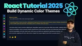 React Tutorial Build Dynamic Color Themes